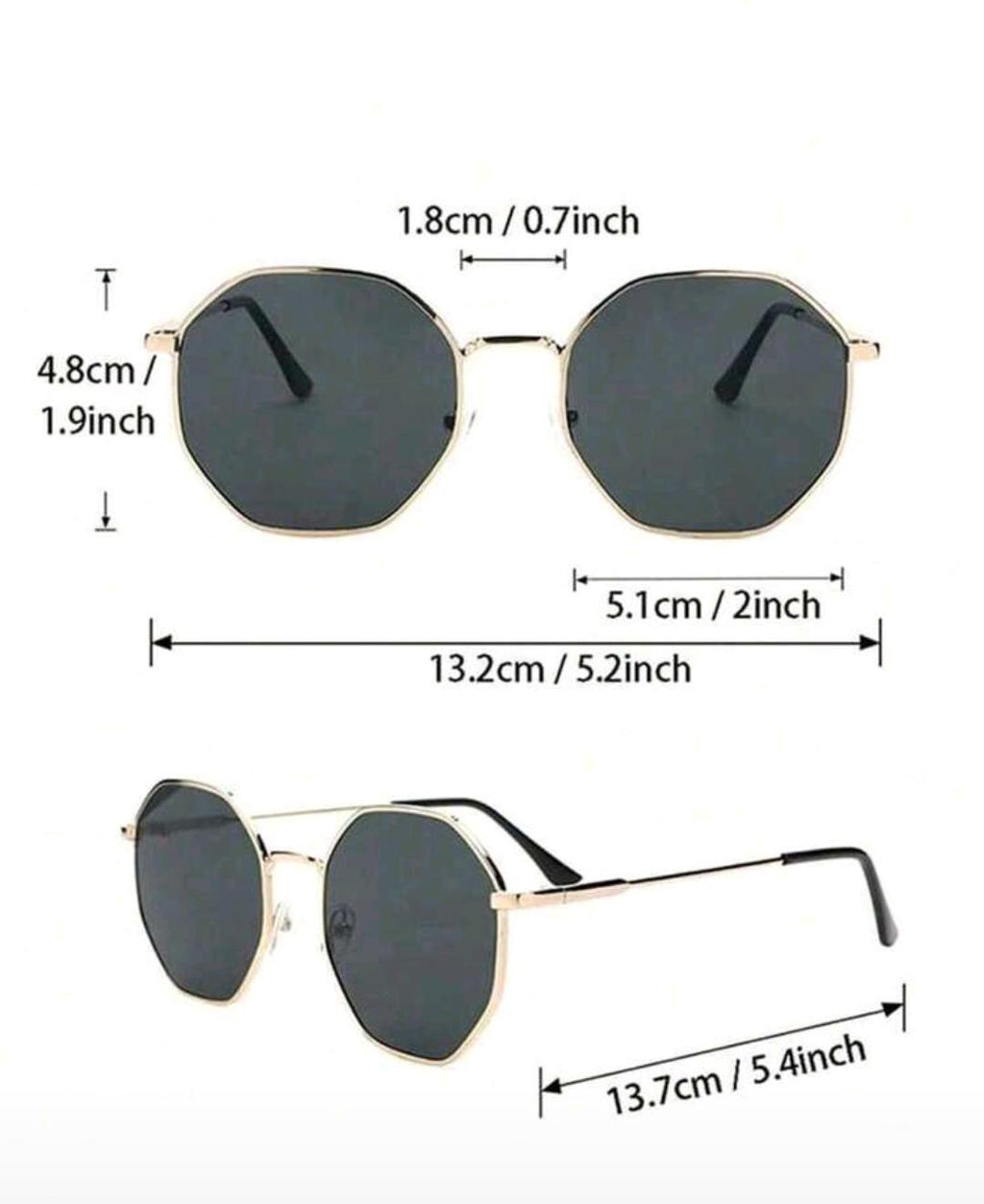 Vintage Geometric Metal Frame Sunglasses for Women | Lightweight Fashion Eyewear