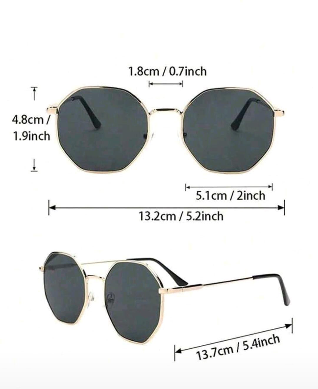 Vintage Geometric Metal Frame Sunglasses for Women | Lightweight Fashion Eyewear